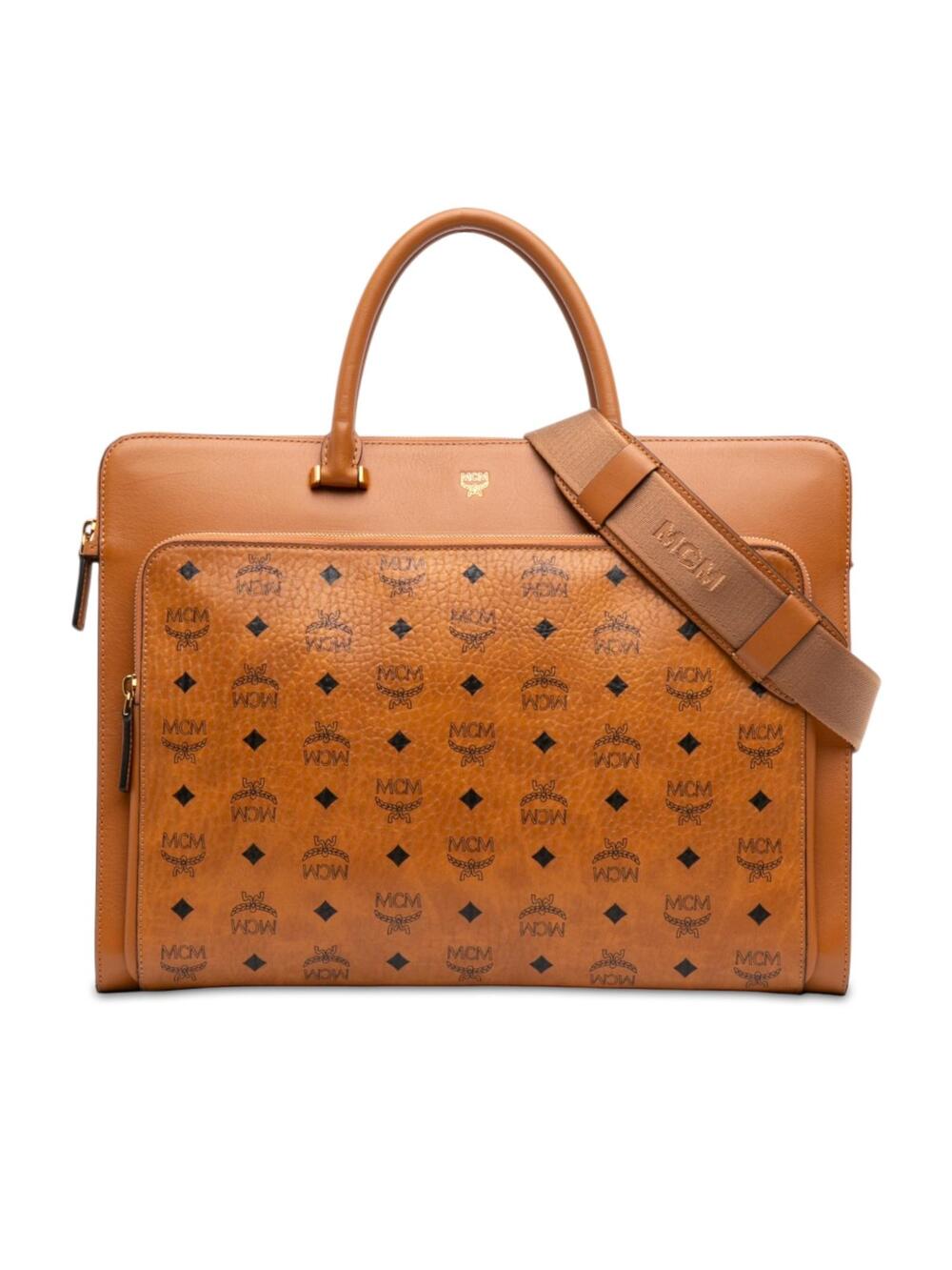 Mcm Visetos Coated Canvas Briefcase #329883M44B